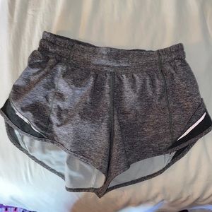 Grey Lululemon hotty hot shorts size 4